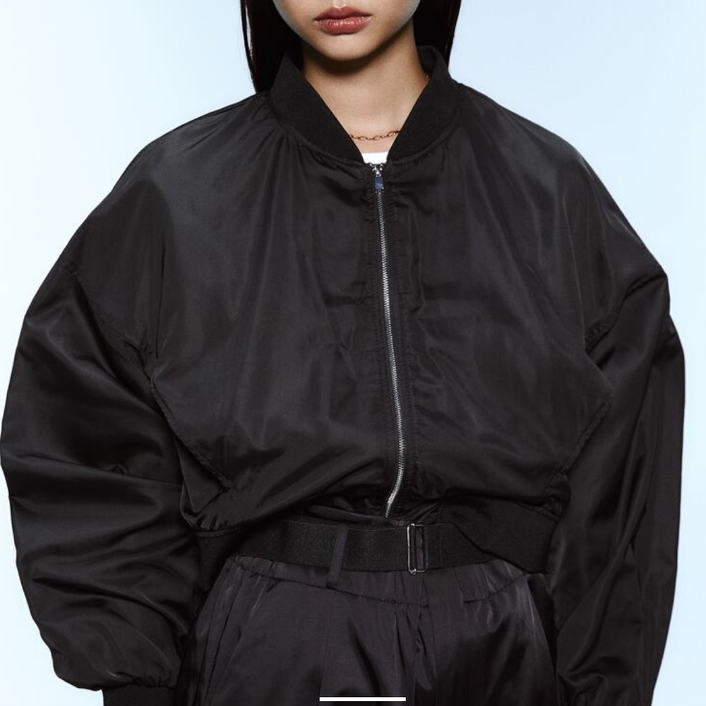 Zara Cropped Bomber Jacket
